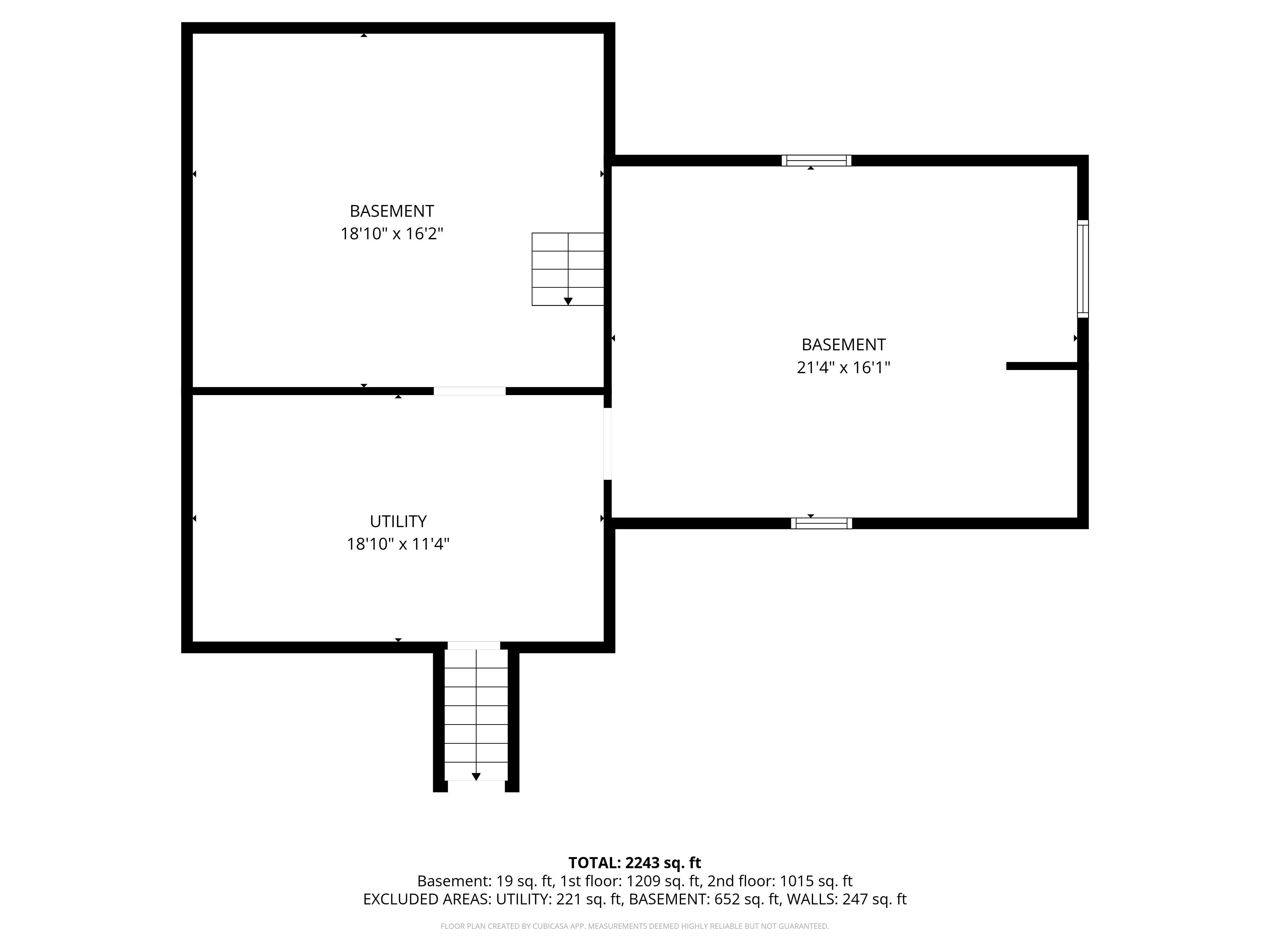 Basement floor plan — 45748 State Highway 111